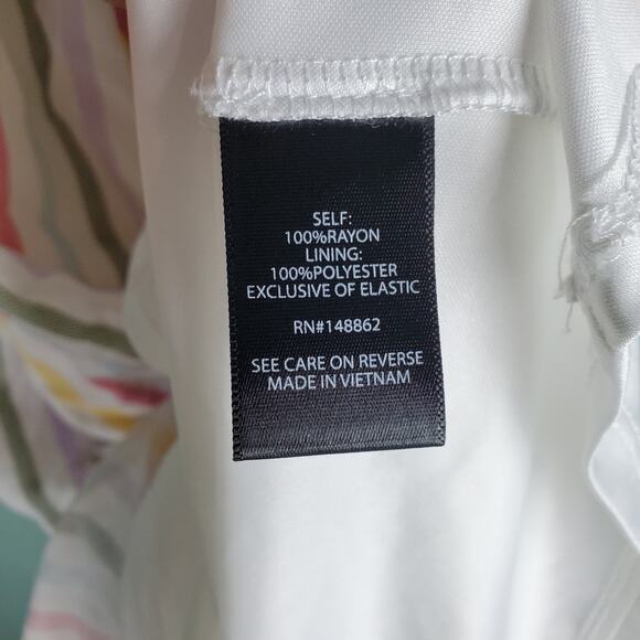 Torrid Womens Ruffle Strap Midi Challis Pastel Striped Dress Size 0 - Picture 5 of 6